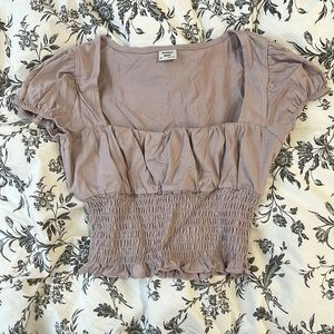sunday best / aritzia | lilac puff sleeve crop top | size XS